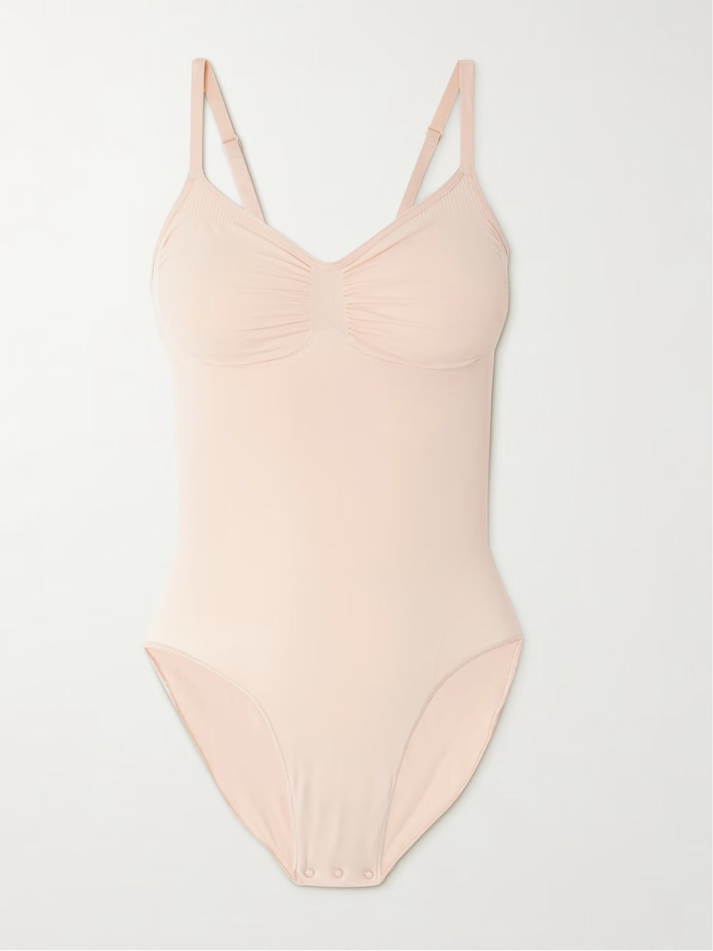 SKIMS Blush Seamless Bodysuit with Ruched Bust